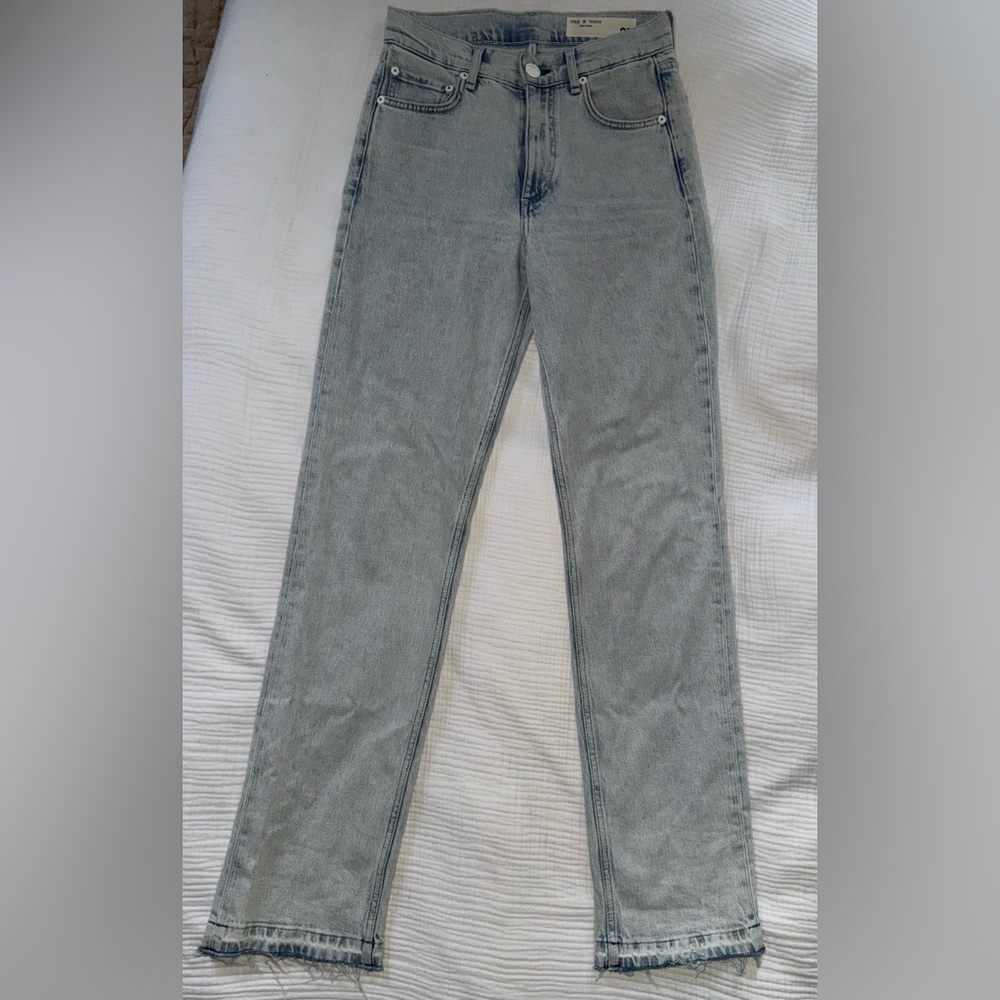rag n bone size 25 harlow mid rise straight denim